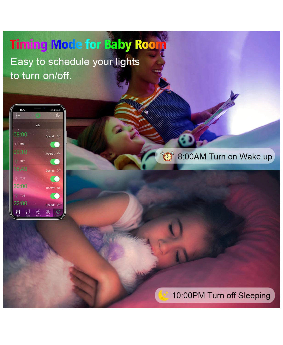50ft Smart Bluetooth Light Strips for 3D Walls PR