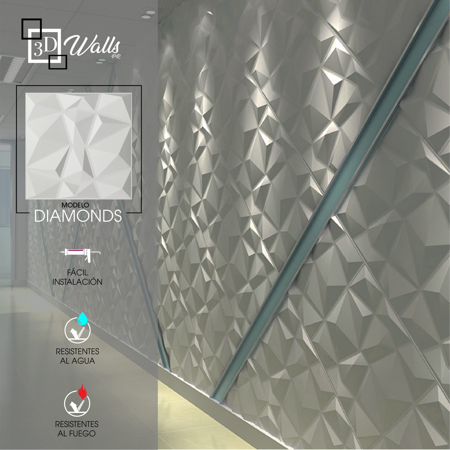 Modelo Diamonds 3D Walls PR