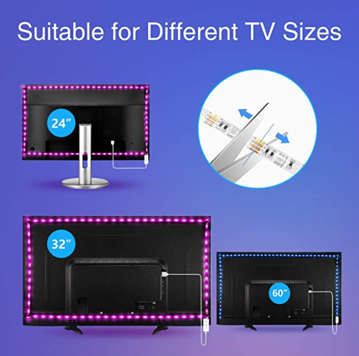 USB Bluetooth TV Color Changing Strip