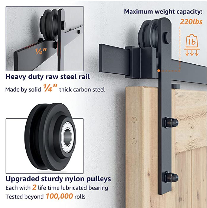 10ft Double Door Barn Black Kit